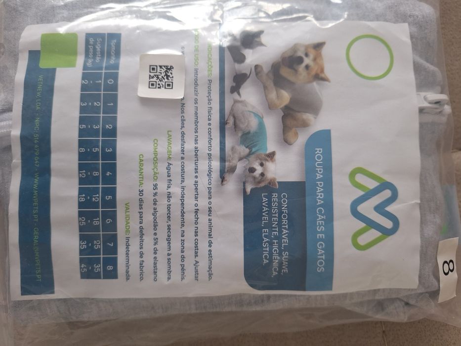 Body de protecção para cão ou gato