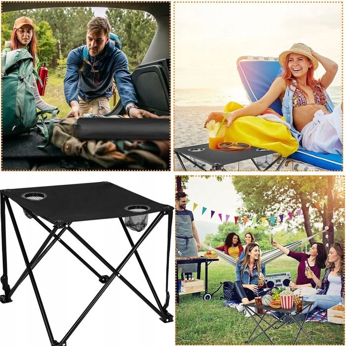 STOLIK WĘDKARSKI TURYSTYCZNY Składany Kempingowy na Biwak pod Namiot