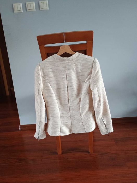 eleganckie wizytowe bolerko H&M - 36, złota nitka, narzutka