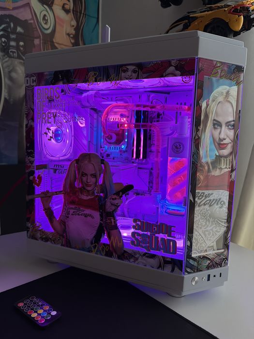 HARLEY QUINN custom pc  Ryzen 7 | RTX 5060 | 64GB DDR5 | CUSTOM WATER COOLING | LCD