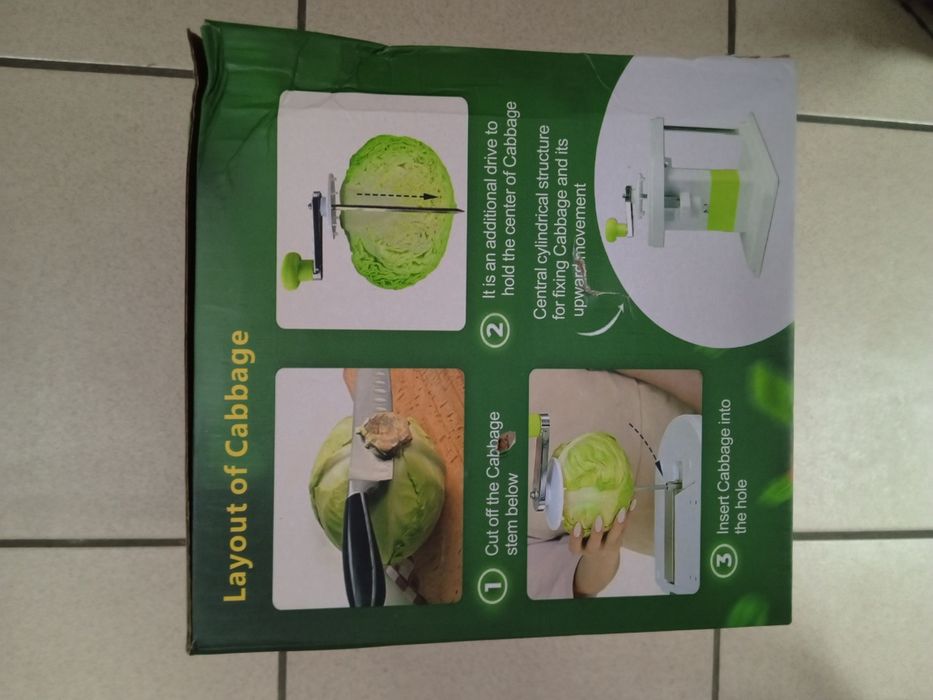 Praktyczna szatkownica do kapusty i warzyw, idealna do przygotowania s