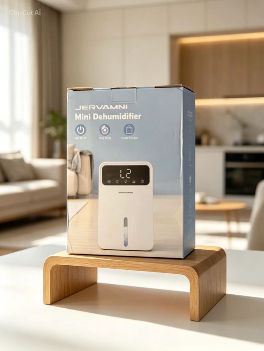 Osuszacz powietrza JERVAMNI Mini Dehumidifier – NOWY | Cichy | Energooszczędny