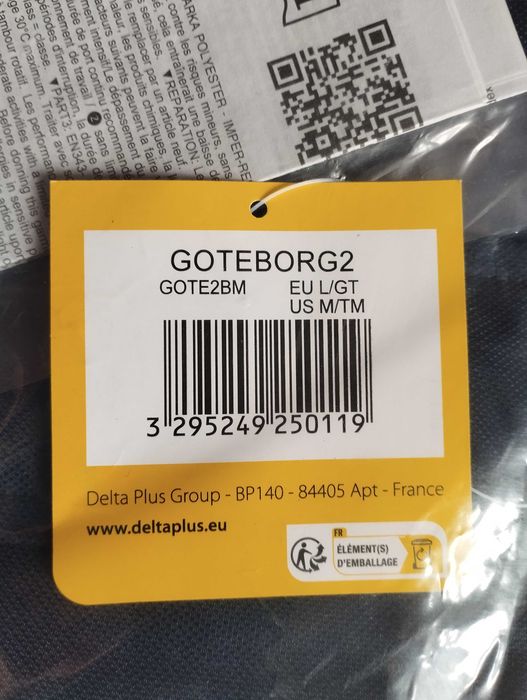 Kurtka robocza wodoodporna DELTAPLUS [GOTEBORG2] rozmiar L
