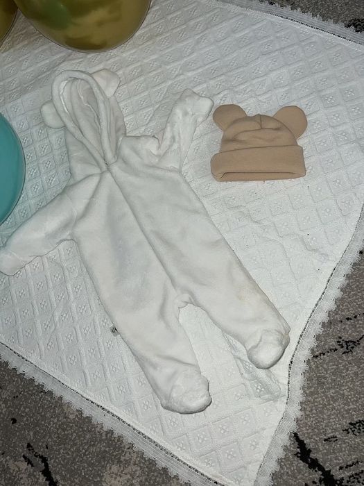 Флісовий чоловічок і шапочка 56 розмір (0-3міс.)