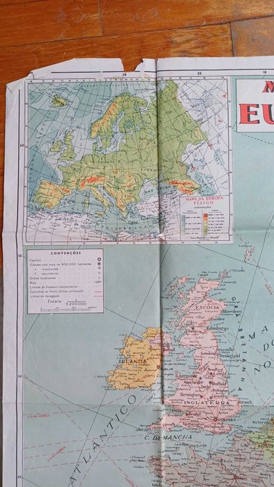 Mapa da Europa antigo