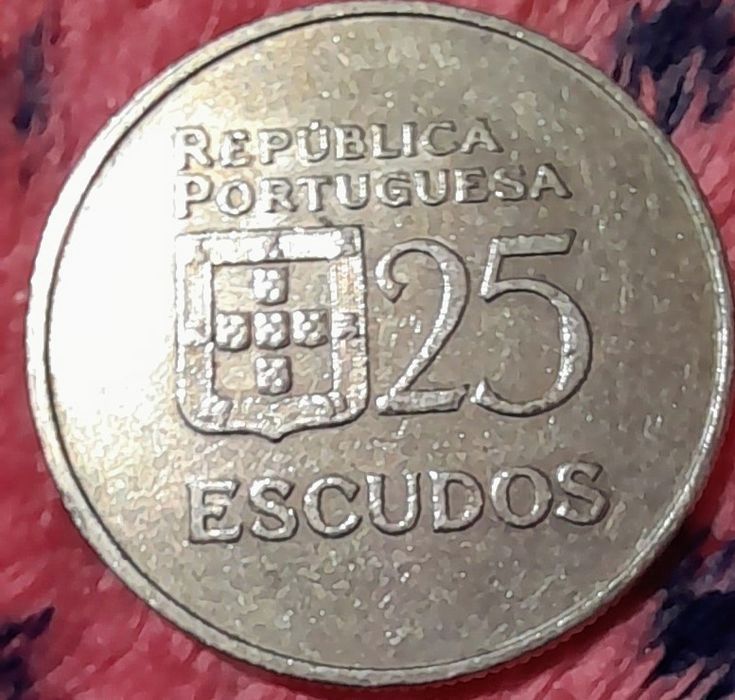 Moedas Portugal 25 escudos 1980,1981,1982,1983,1984 e 1985