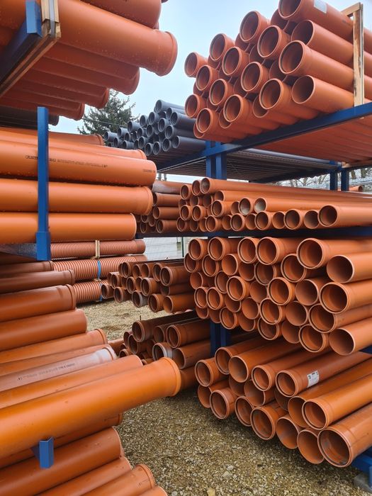 Rury PCV PP pomarańczowe szare kanalizacyjne %