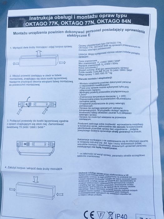Lampa aluminiowa oprawa 90cm