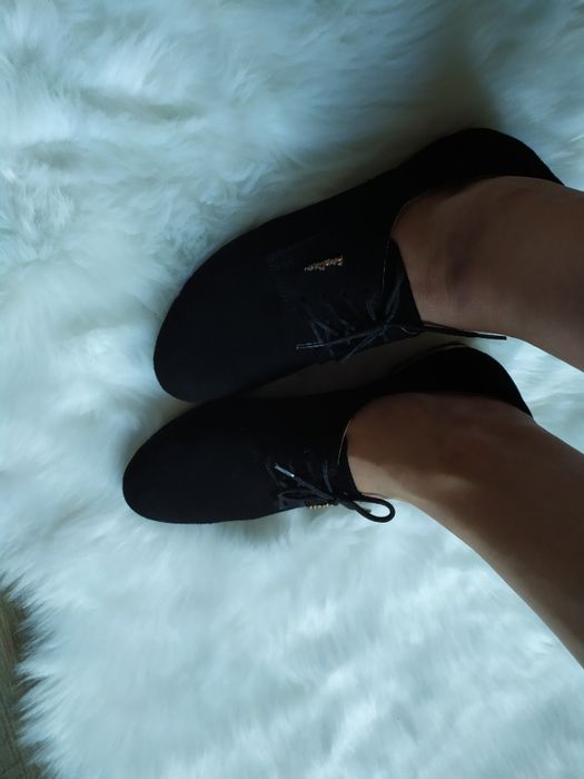 Туфли, кеды, мокасины на шнурках эко-замш р.38