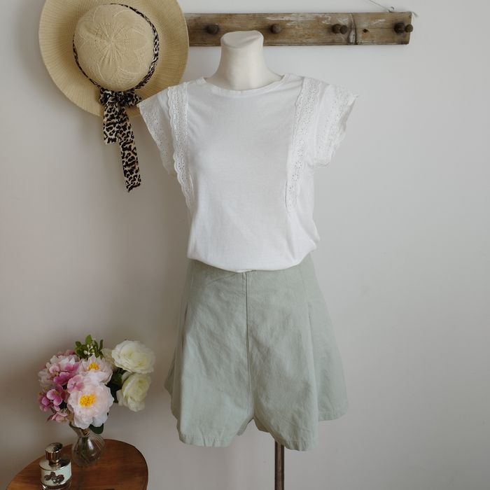 ASOS Design szorty bawełniane miętowe khaki, r. 46, wysoki stan