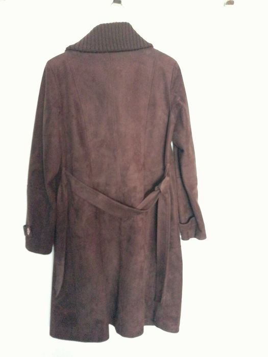 Casaco de pele castanho