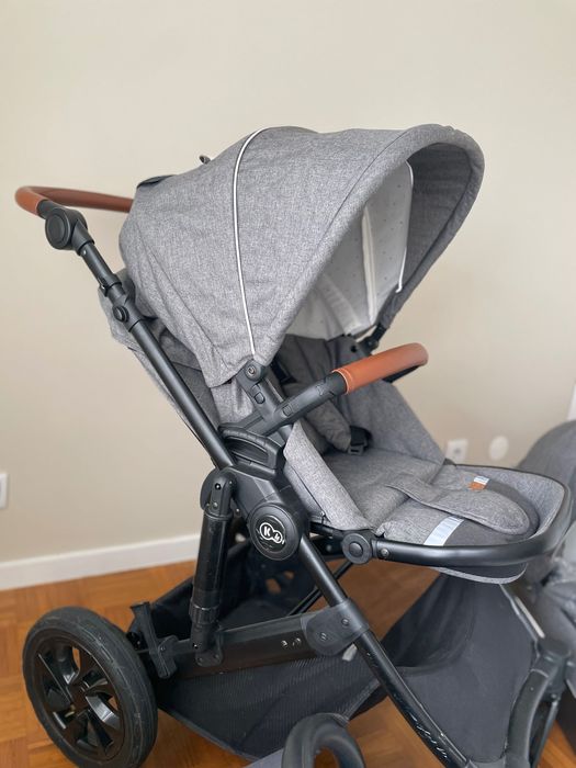Trio bebé | Carrinho, alcofa, ovo | Kinderkraft (como novo) Cinzento.