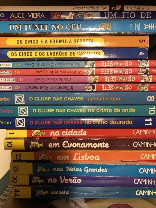 Livros: Uma Aventura… Os mini Sete; Os Cinco…
