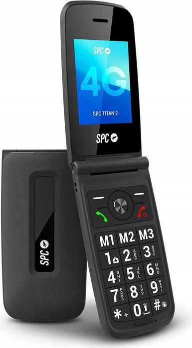 outlet spc 2342n telefon komórkowy czarny prosta obsługa 4g ip44 2.4" 105db