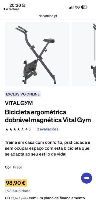 Biciclera ergometrica magnetica