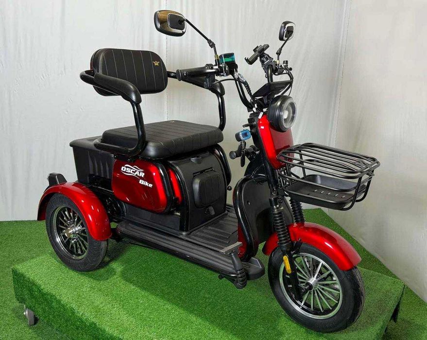 Oscar Trio2 1200W (2026) Тяговий електротрицикл 300кг Електроскутер 3 колеса