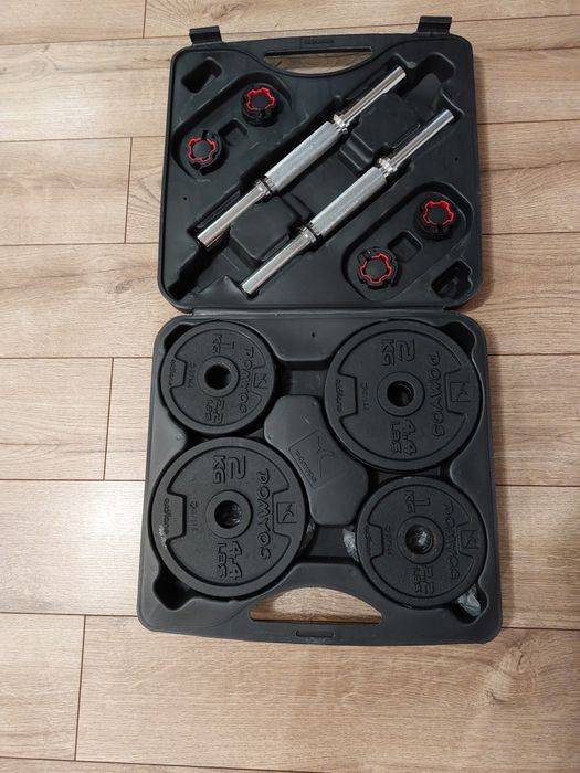 Hantle 20kg Domyos w walizce