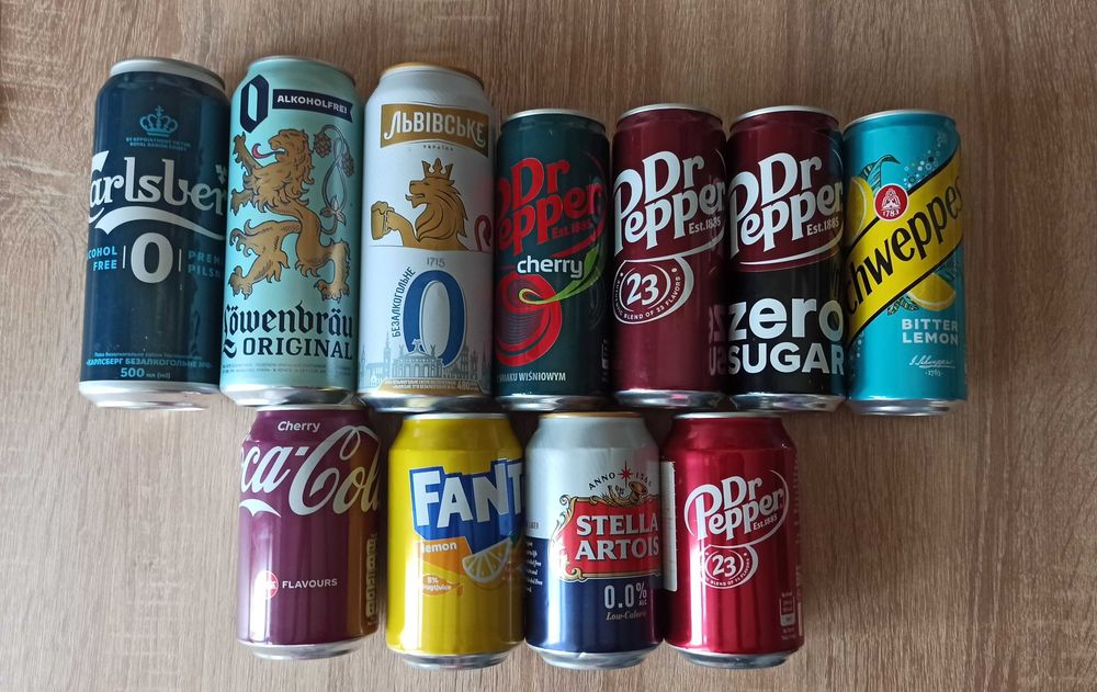 баночки от напитков (пива, энергетик)