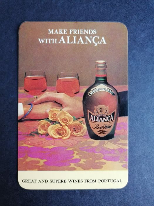 Calendário 1981 edição inglesa dos Vinhos Aliança  0,60