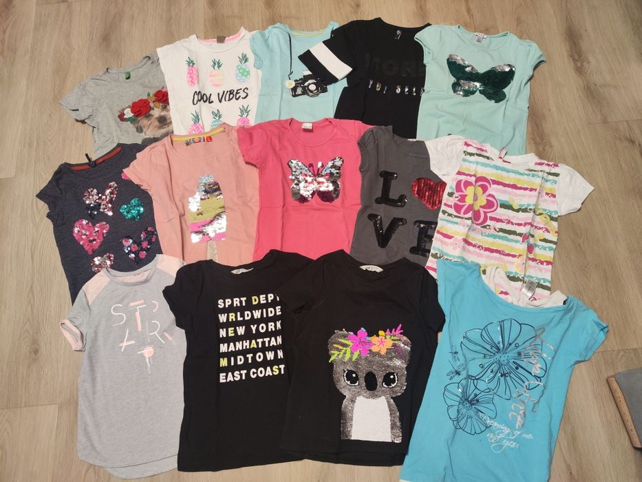 Duży zestaw bluzek dla dziewczynki