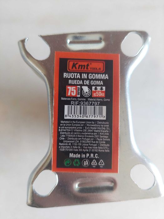 Rodizio / Roda carrinho de carga - Carga máxima 50Kg