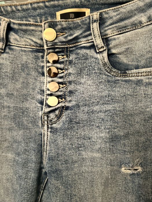 Spodnie jeans Roberta Biagi-mega przetarcia r.44