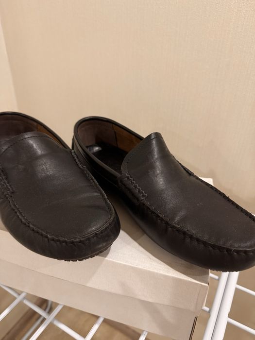 Чорні чоловічі мокасини