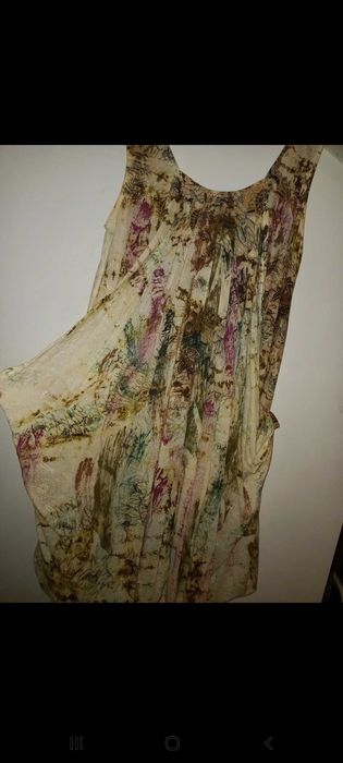 Vestido original, fundo embaulado, forro e tipo bolsos/lado-S - Natura