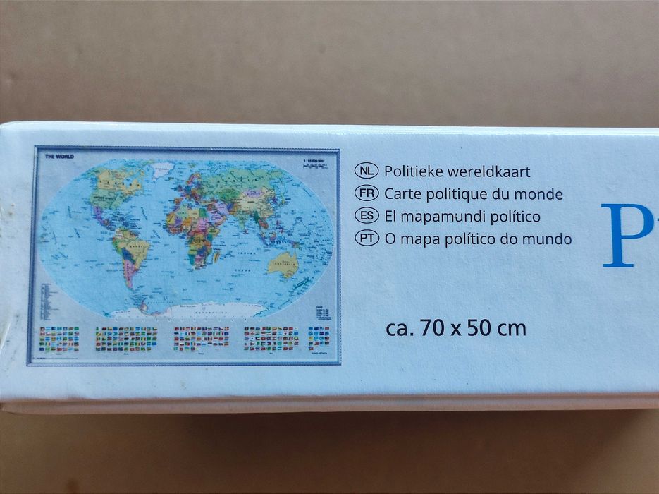 Puzzle mapa político mundo 1000 peças 70x50  (novo, selado)