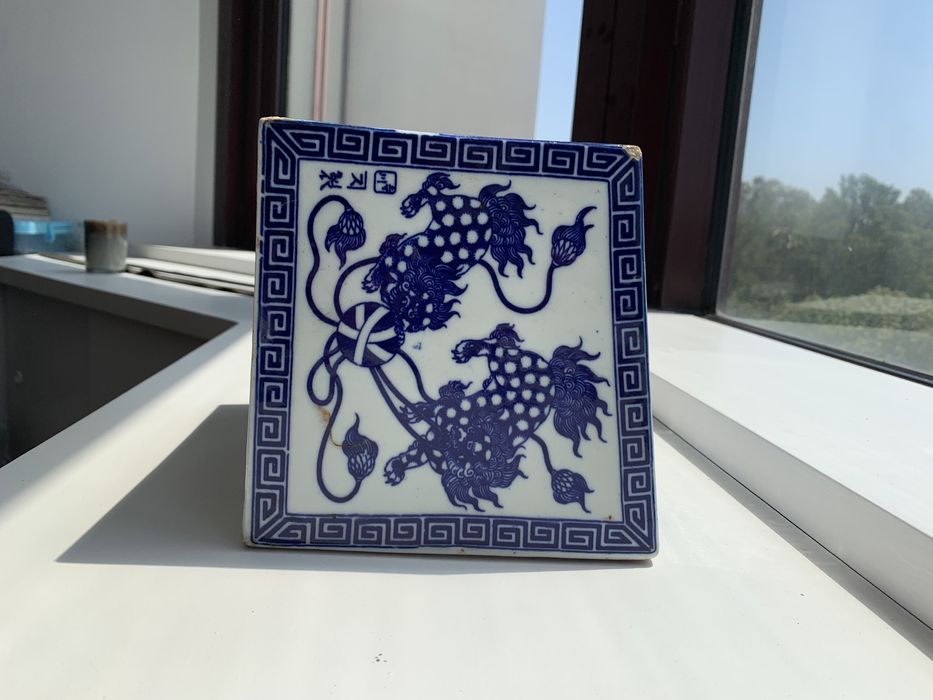 Antiguidade Porcelana Chinesa [Chinoiserie] Almofada Chinesa