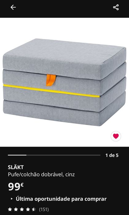 Colchão dobrável/ Puff