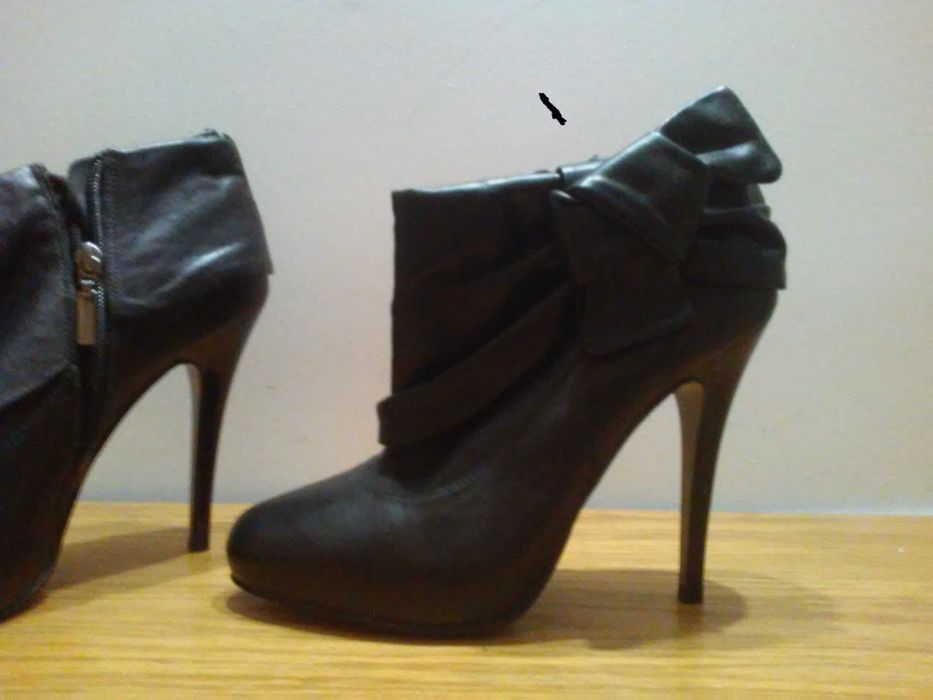 buty  botki szpilki  na platformie, SKÓRA! River Island 6/39