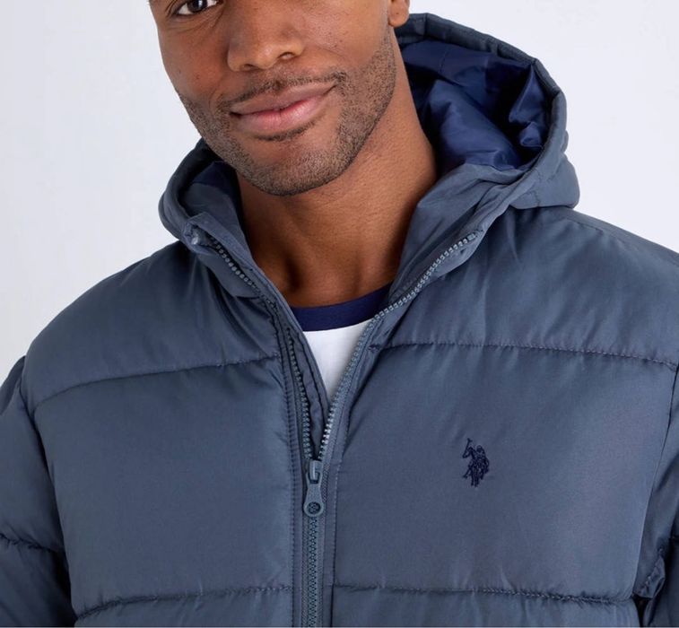 Нова чоловіча куртка us polo assn solid quilted channel puffer jacket