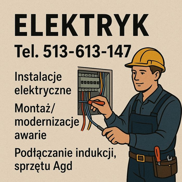 Elektryk. Montaż instalacji / przeróbki/ indukcje / awarie