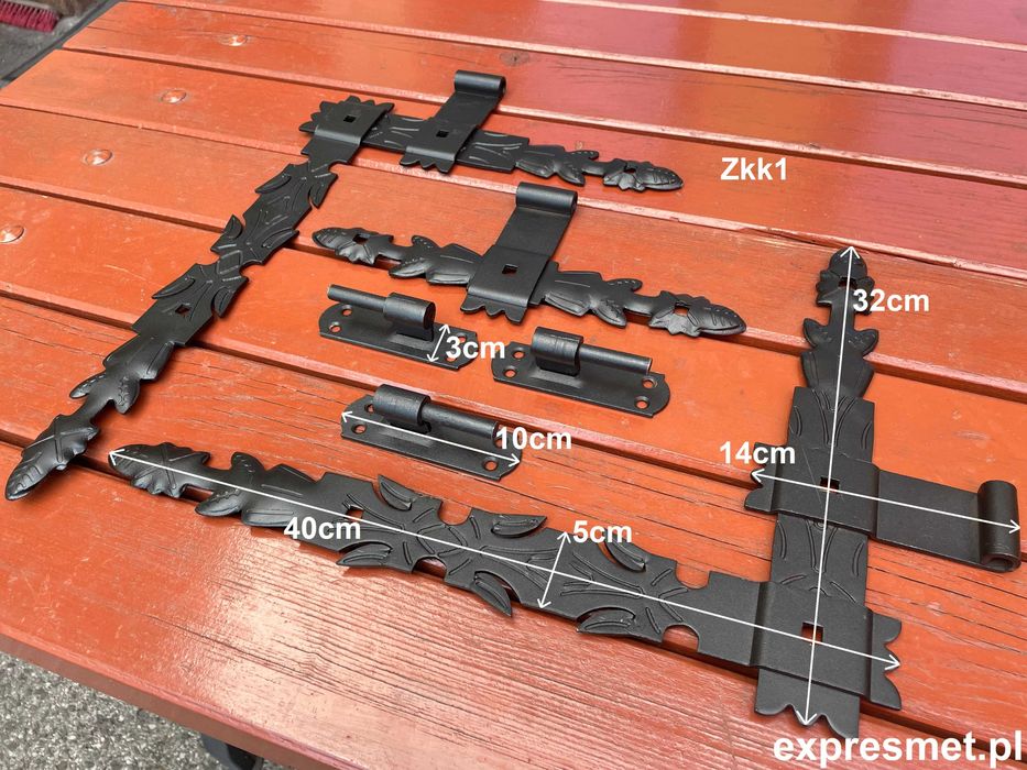 ZAWIAS KĄTOWY DO OKIENNIC DRZWI Ozdobny KUTY Czarny 400x300mm 3szt hak