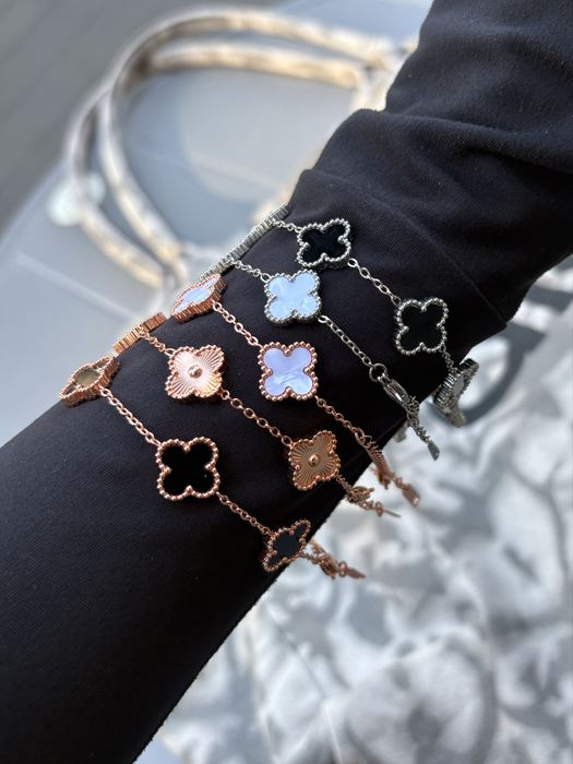 Трендовый браслет клевер van cleef / браслет конюшини