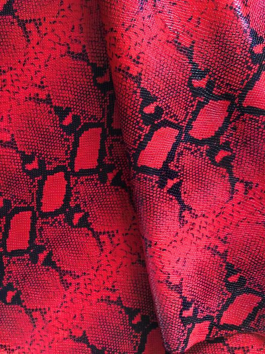 3 płaty skóra bydlęca prawdziwa naturalna gruba wężowy wzór