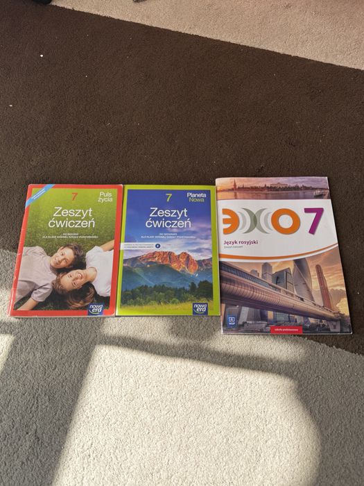 Zeszyty ćwiczeń do biologii, geografii, język rosyjski klasa 7