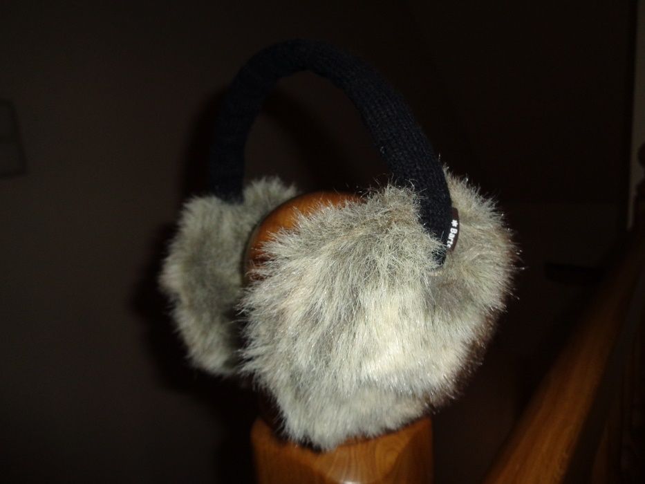 BARTS składane regulowane nauszniki futerkowe szare brązowe OMBRE