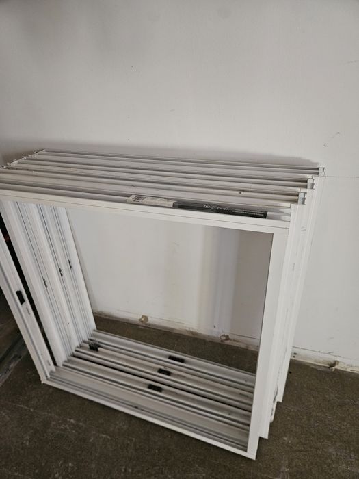 Janelas de aluminio branco 80x80 - correr
