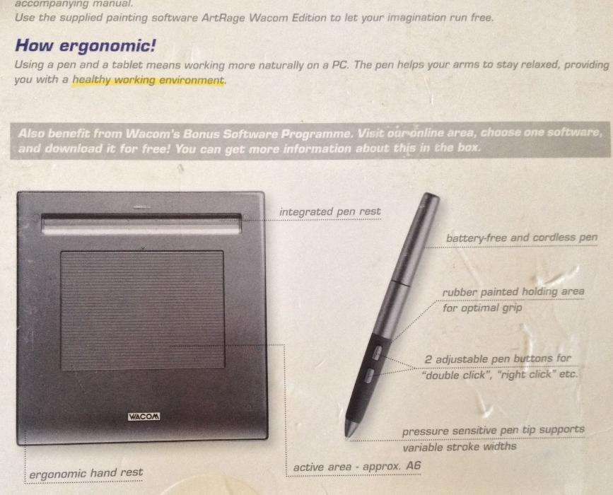 Digital Drawing Tablet and Stylus – WACOM Volito 264297935866881123