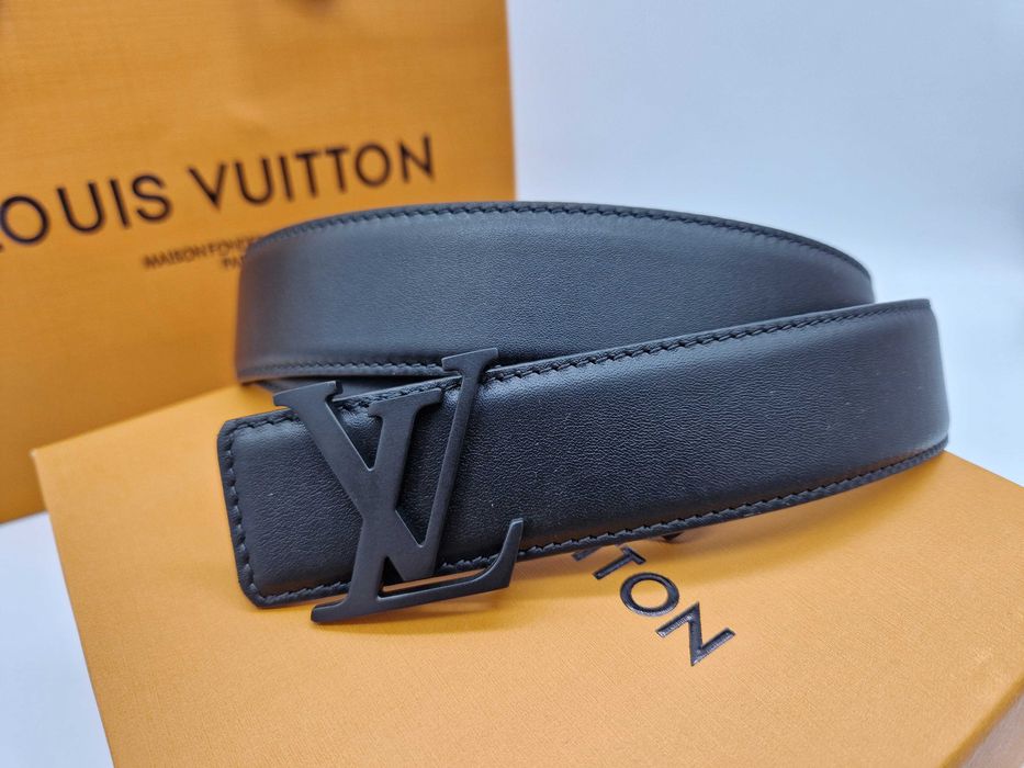 мужской двухстороннний ремень Louis Vuitton. чоловічий синій ремінь LV