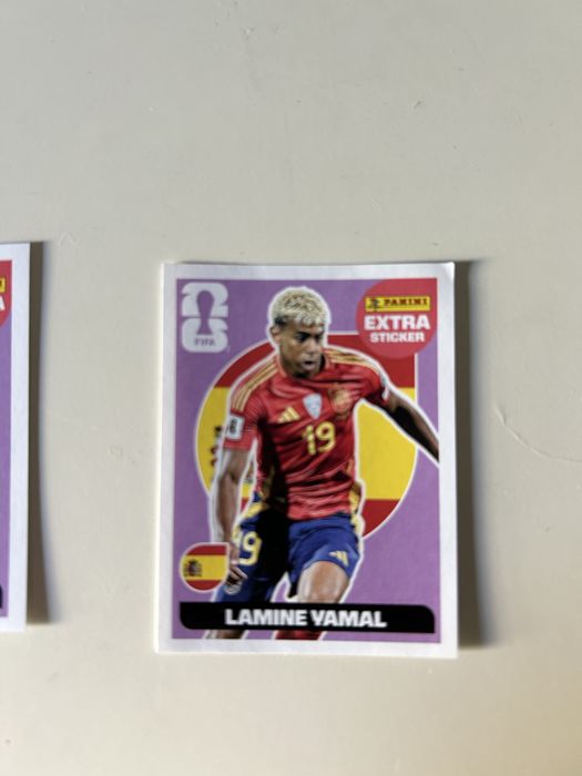 Lamine Yamal e Kylian Mbappe Extra Sticker Cromos Mundial