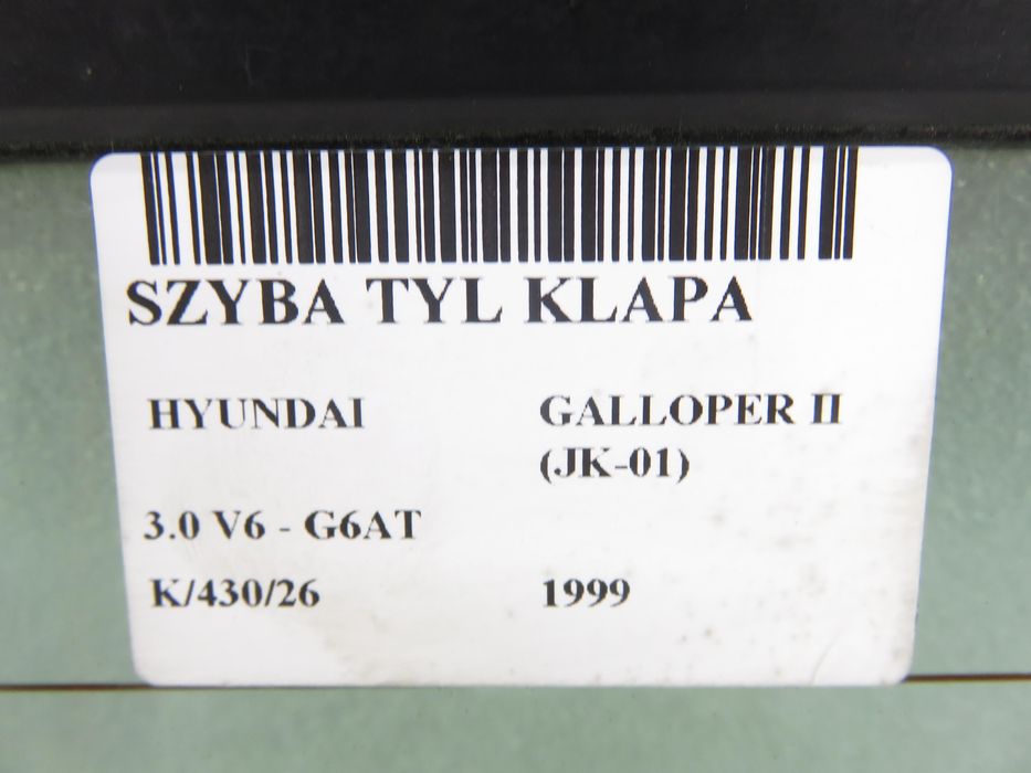 Szyba Tylna Hyundai Galloper II (jk-01) Terenowy