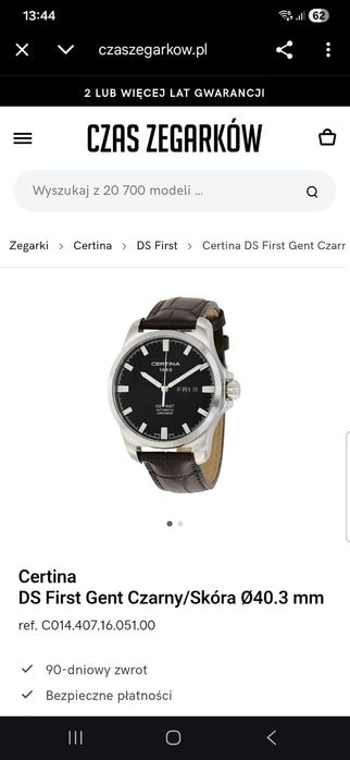 Na sprzedaż Certina Ds First