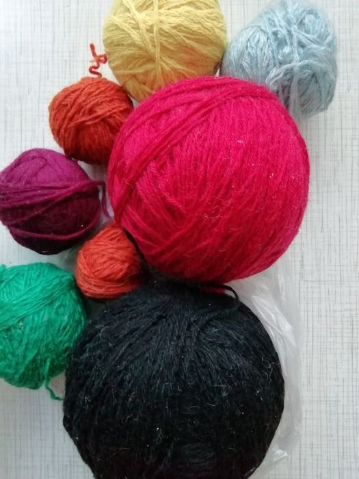 Нитки махеровые чёрные для вязания