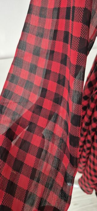 Sukienka Czerwona w kratke  L House Brand