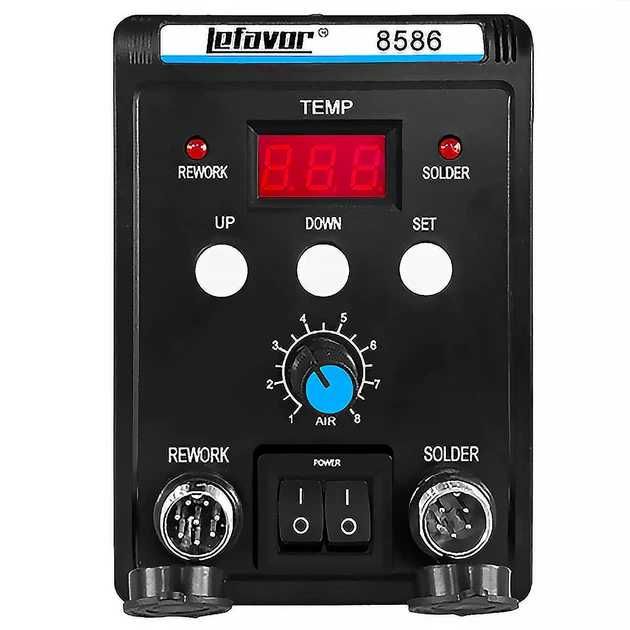 Паяльна станція Lefavor 8586 760W 2-в-1 з термофеном та паяльником