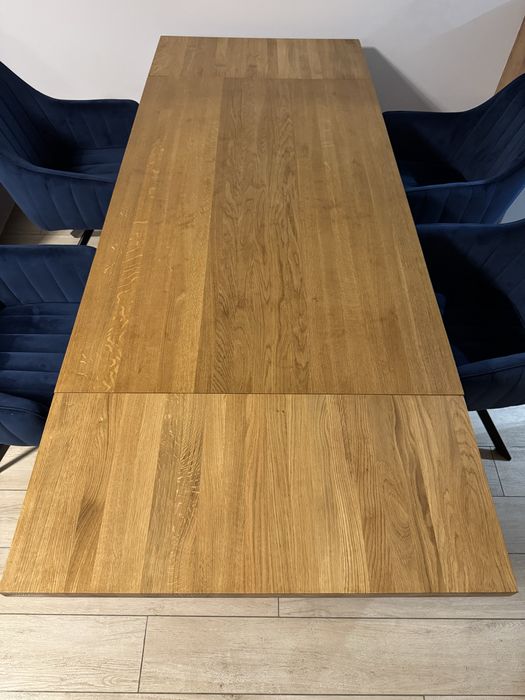 Stół drewniany lity dąb 150x90 rozkładany 240x90 (blat 4cm)