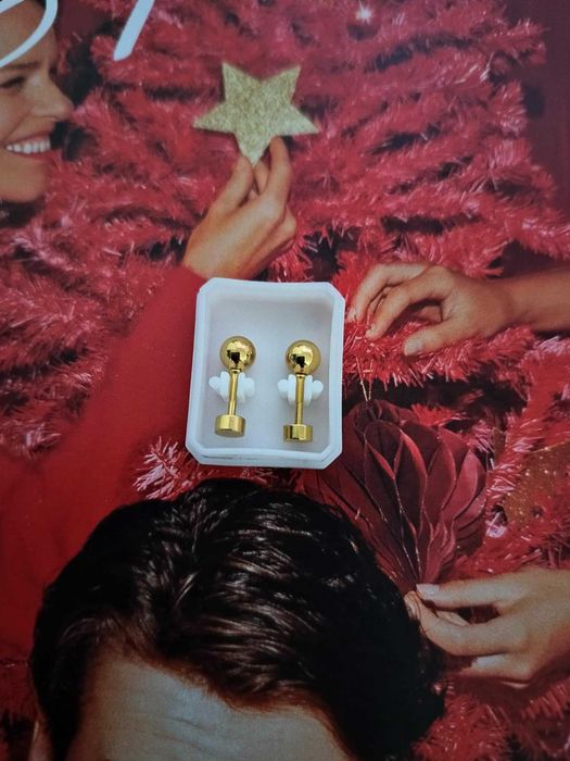 kolczyki kulki stal chirurgiczna